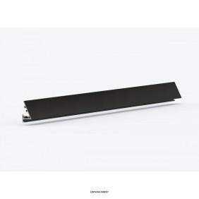 Микроплинтус Laconistiq Light (под подсветку) Черный анодированный 25х16х5х2450мм, 7 зажимов в комплекте - 0