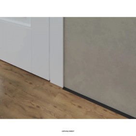 Микроплинтус LACONISTIQ micro 15 classic Чёрный анодированный (15х5х2450мм) 7 зажимов в комплекте - 1