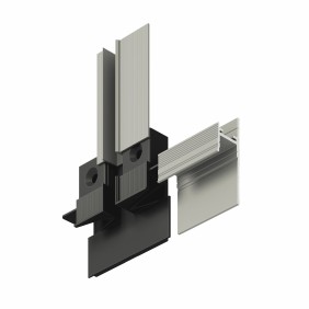 Соединитель FIXAT-T, для теневого плинтуса LIGHT 41 и теневой рейки ClASSIC, Черный Муар (75х55х16мм) полимерный. - 0