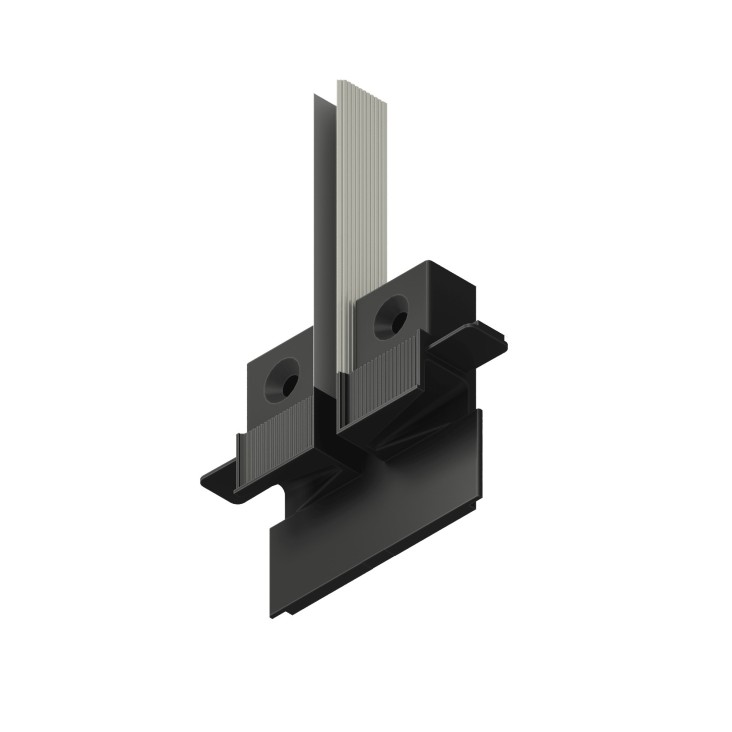 Соединитель FIXAT-T, для теневого плинтуса LIGHT DOORS и теневой рейки DUAL, Черный Муар (73х55х16мм) полимерный.