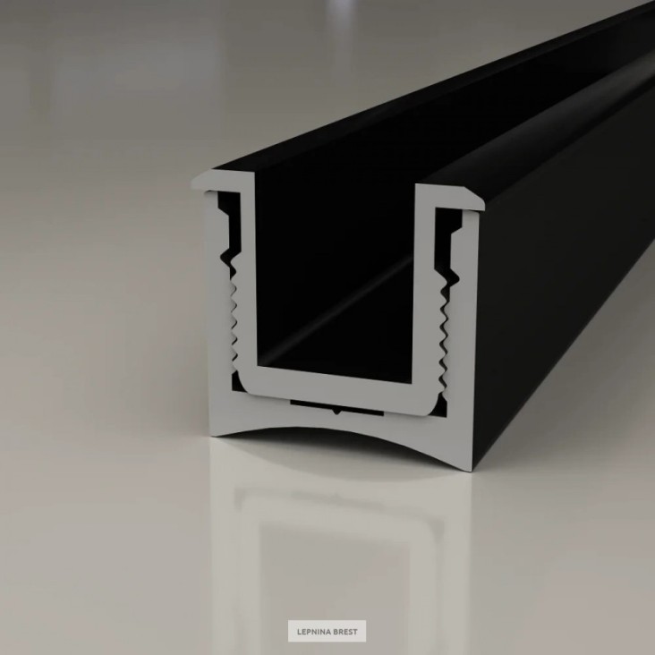 Теневая рейка LACONISTIQ Light MINI Св. золото анодированное (14*13*3000мм) под подсветку, для обоев, панелей и керамогранита, вставка FLEX в комплекте
