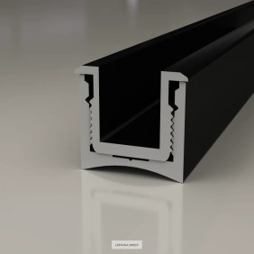 Теневая рейка LACONISTIQ Light MINI Св. золото анодированное (14*13*3000мм) под подсветку, для обоев, панелей и керамогранита, вставка FLEX в комплекте - 1