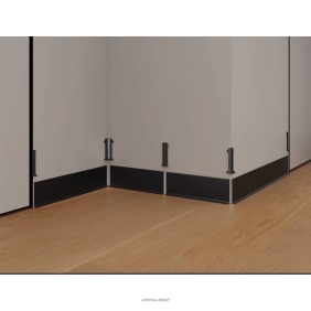 Плинтус алюминиевый LACONISTIQ Adhesive 60мм Белый матовый RAL9016. (60*10*2500мм) - 2