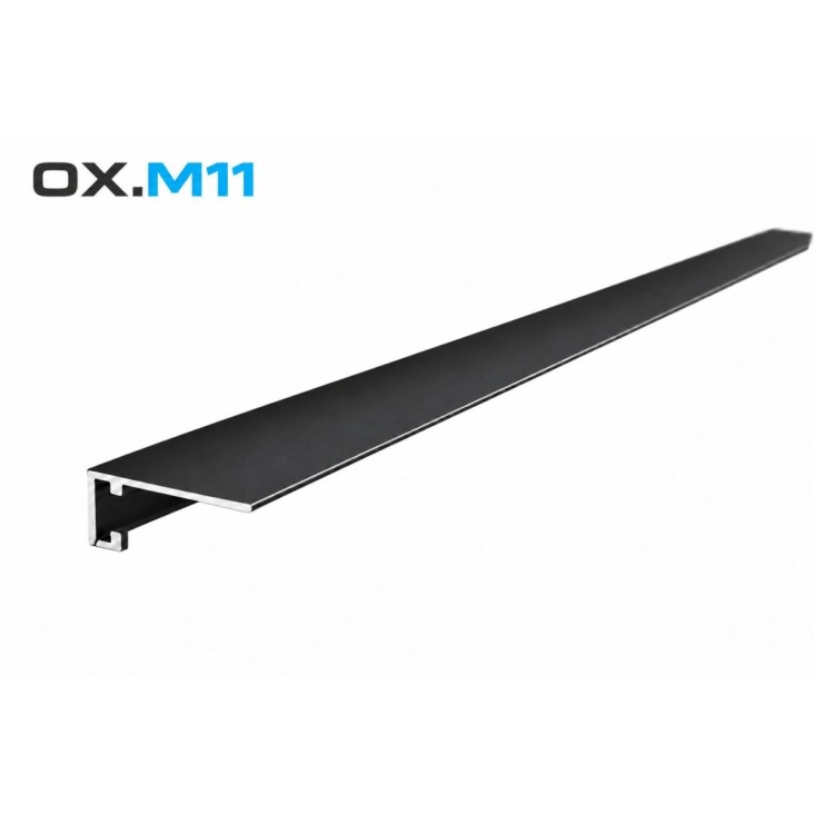 Мини-плинтус OXIFORM Minimal OX.M11, черный анод, 7 зажимов в комплекте
