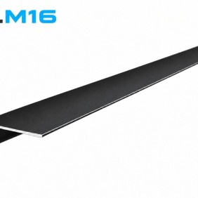 Мини-плинтус OXIFORM Minimal OX.M16, черный анод, 7 зажимов в комплекте - 1