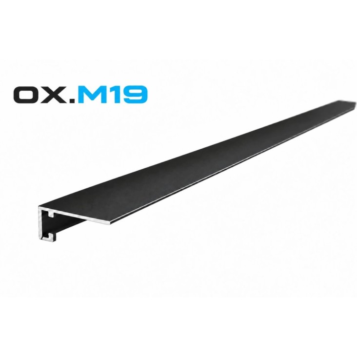 Мини-плинтус OXIFORM Minimal OX.M19, черный анод, 7 зажимов в комплекте