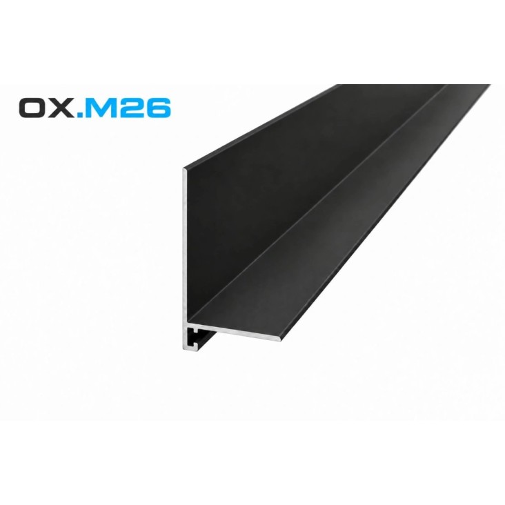 Мини-плинтус OXIFORM Minimal OX.M26, черный анод, 7 зажимов в комплекте
