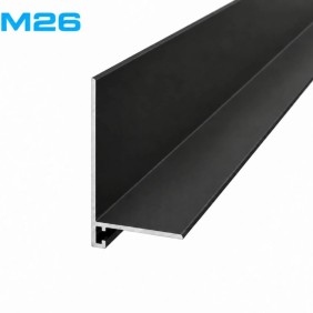 Мини-плинтус OXIFORM Minimal OX.M26, черный анод, 7 зажимов в комплекте - 1