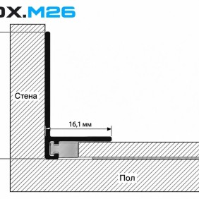 Мини-плинтус OXIFORM Minimal OX.M26, черный анод, 7 зажимов в комплекте - 2