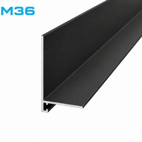 Мини-плинтус OXIFORM Minimal OX.M36, черный анод, 7 зажимов в комплекте - 1