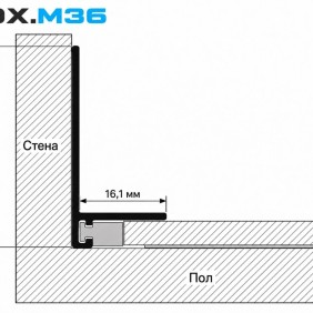 Мини-плинтус OXIFORM Minimal OX.M36, черный анод, 7 зажимов в комплекте - 2