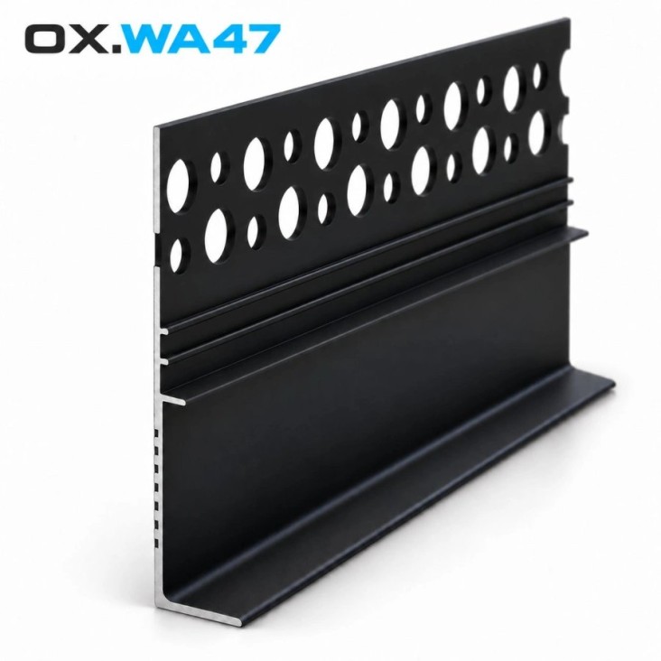 Плинтус с теневым зазором OXIFORM Wall OX.WA47, черный