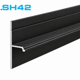 Плинтус с теневым зазором OXIFORM Shadow OX.SH42, черный анод - 1