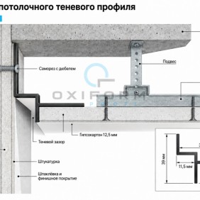 Карниз потолочный с теневым зазором OXIFORM Shadow OX.SH1, черный - 2