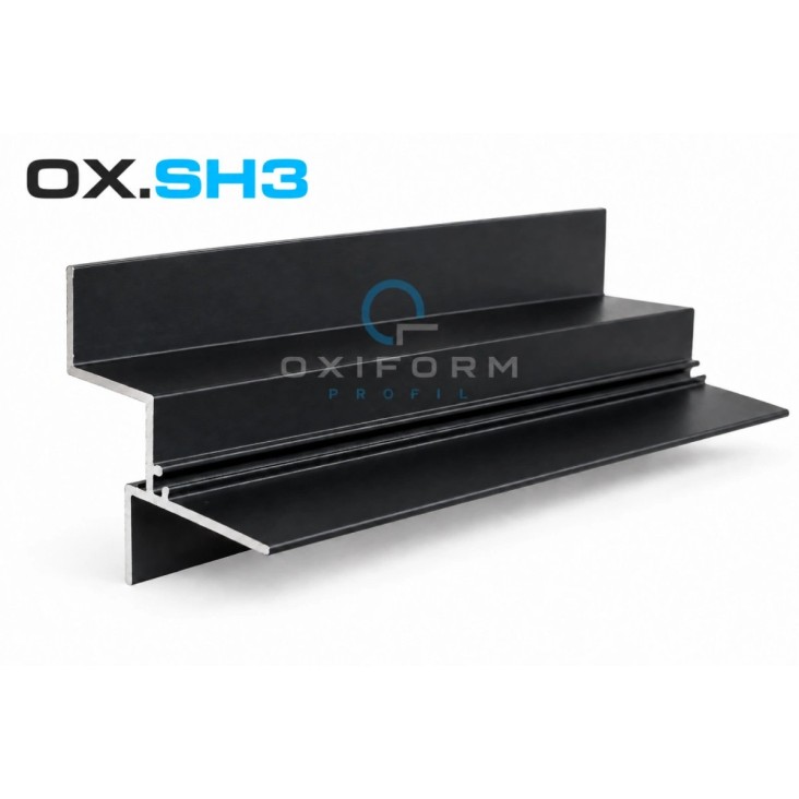 Карниз потолочный с теневым зазором OXIFORM Shadow OX.SH3, черный