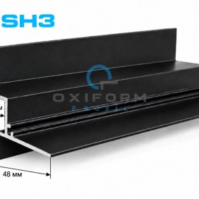 Карниз потолочный с теневым зазором OXIFORM Shadow OX.SH3, черный