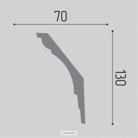 Плинтус потолочный Де-Багет П10 130/70 - 2