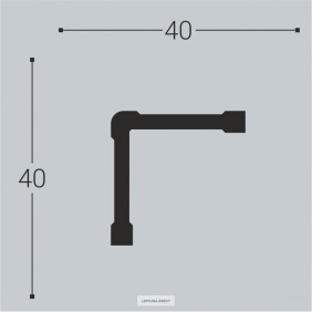 Уголок из ударопрочного дюрополимер Bello Deco У4 40/40 - 1
