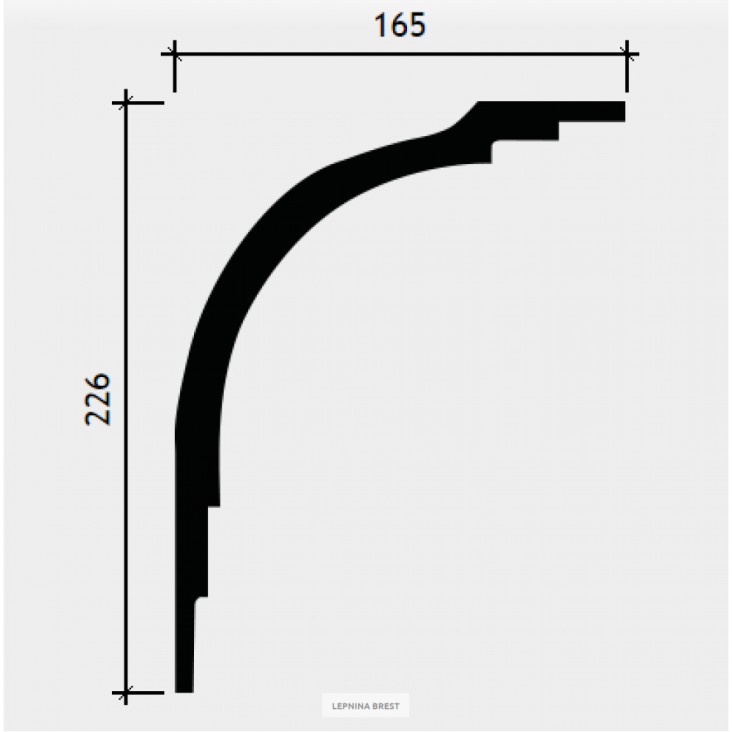 Карниз 1.50.271 - 226*165*2000мм