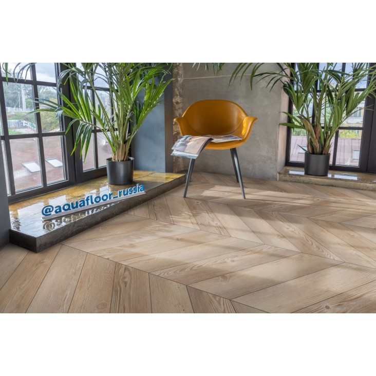 Кварцвиниловый паркет AquaFloor Chevron Glue AF2555PGCh