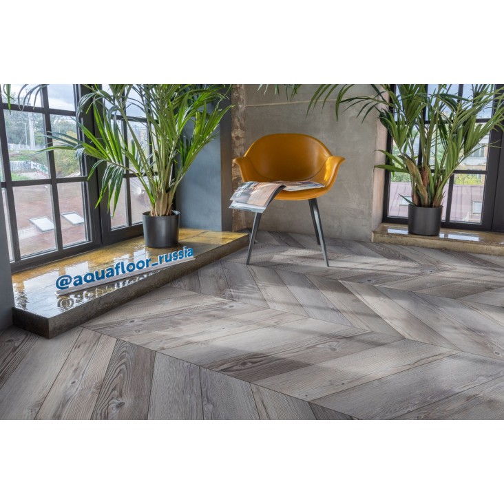 Кварцвиниловый паркет AquaFloor Chevron Glue AF2552PGCh