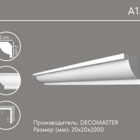 Карниз гладкий A 132 (плинтус потолочный)