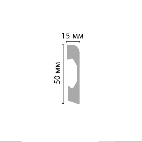 Плинтус напольный A038 Decomaster (50*15*2000мм) - 2