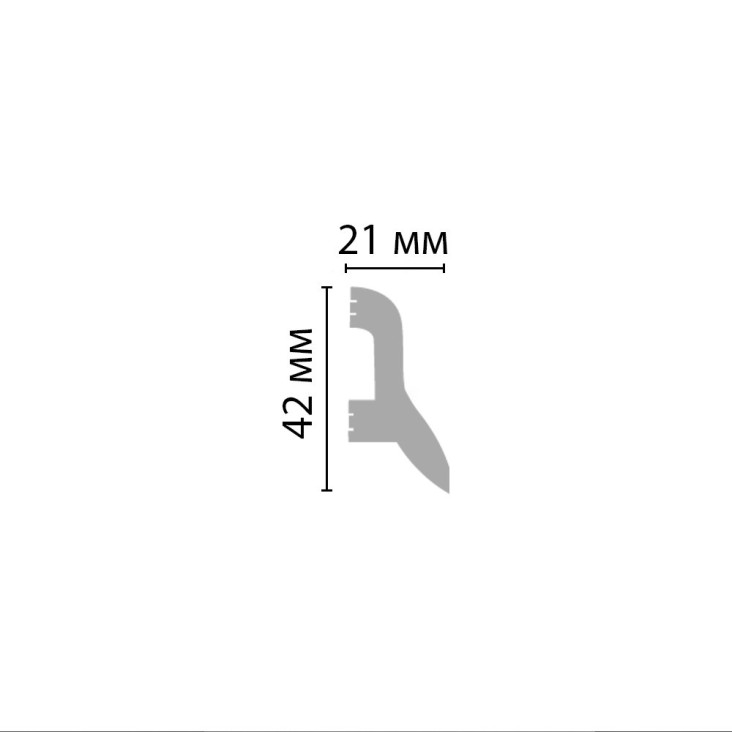 Плинтус напольный D230 Decomaster (42*21*2000 мм)