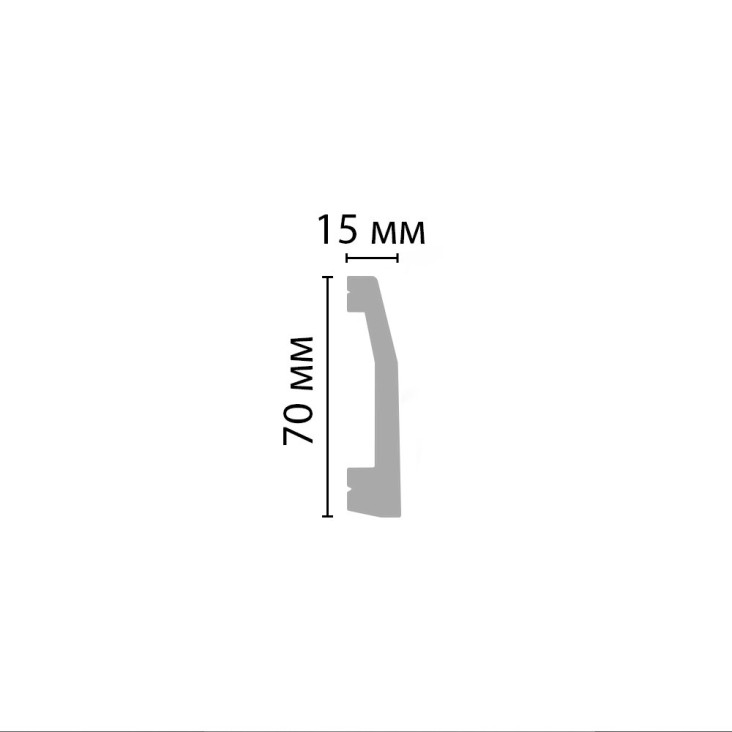 Плинтус напольный D125 Decomaster (70*15*2000мм)