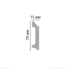 Плинтус напольный A025 Decomaster (70*15*2000мм) - 2