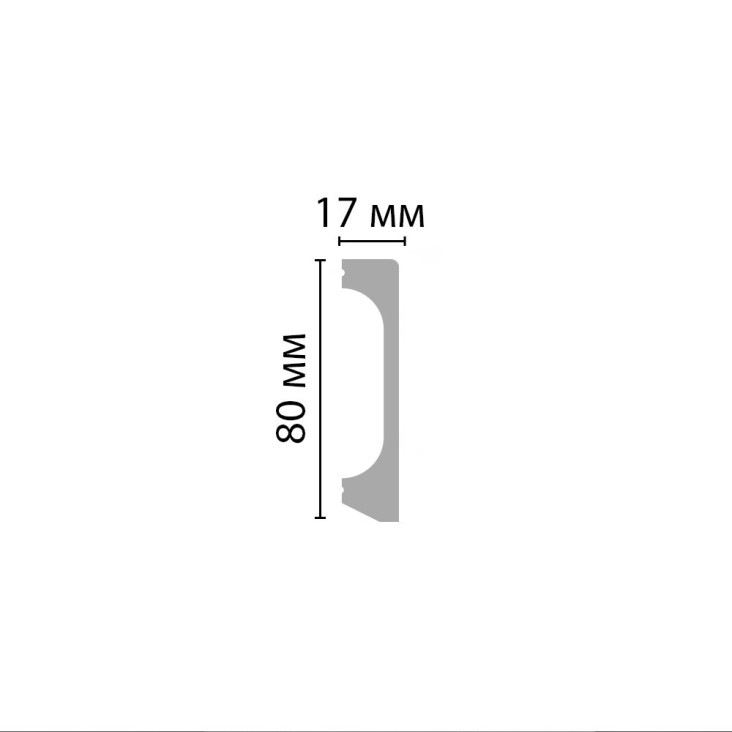 Плинтус напольный D235 Decomaster (80*17*2000мм)
