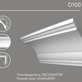 Карниз гладкий D 100 (плинтус потолочный)