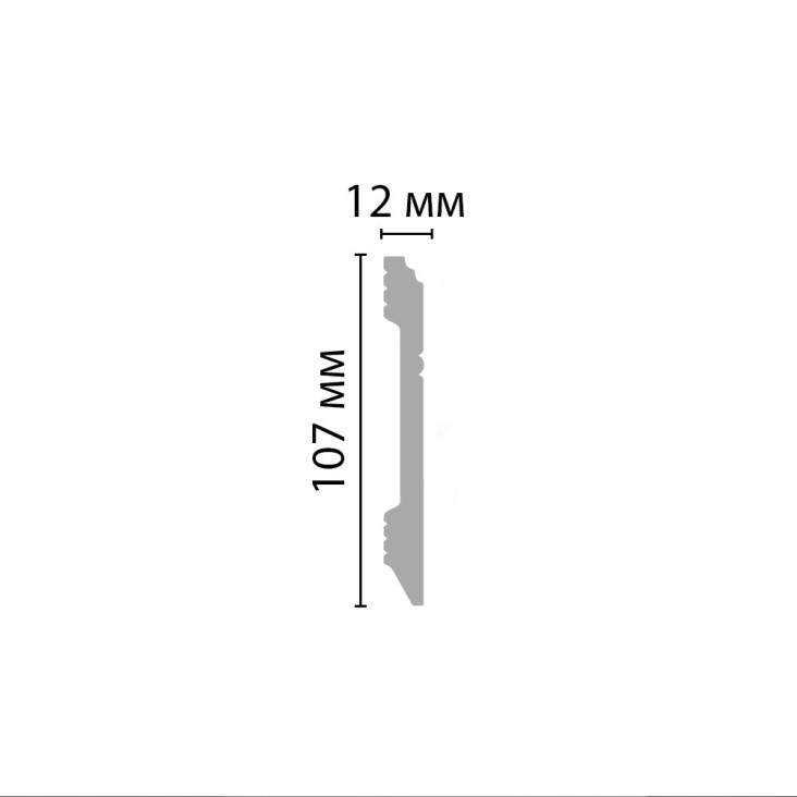 Плинтус напольный D105 Decomaster (107*12*2000 мм)