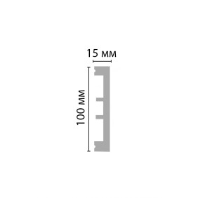 Плинтус напольный D163 (A163) Decomaster (100*15*2000мм) - 3