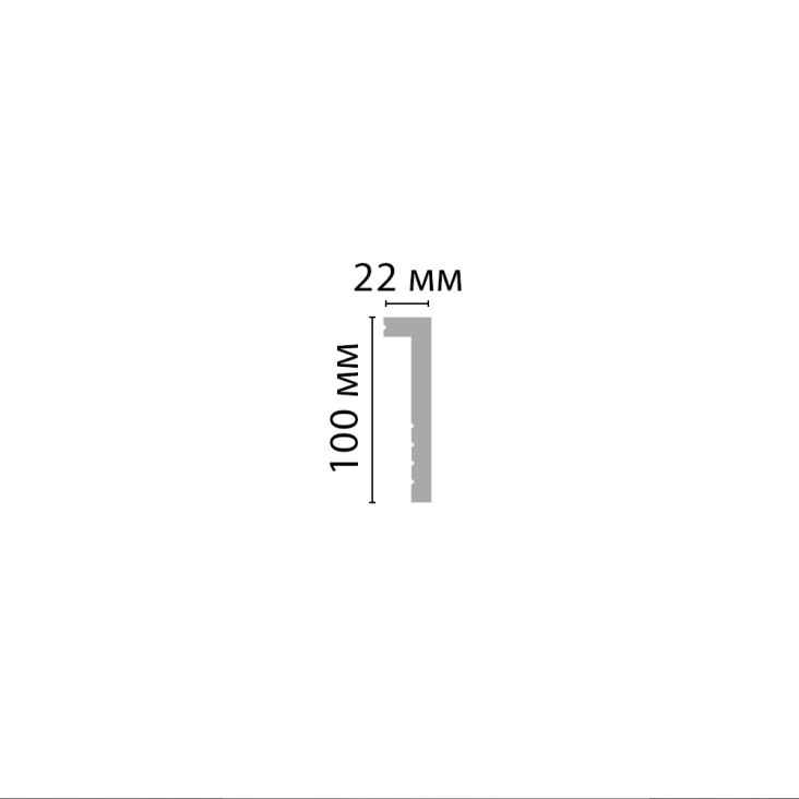 Плинтус напольный D171 Decomaster (100*22*2000 мм)