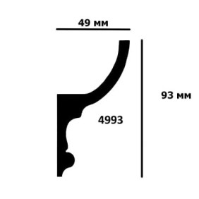 Карниз гладкий 712А (4993) (плинтус потолочный) - 1