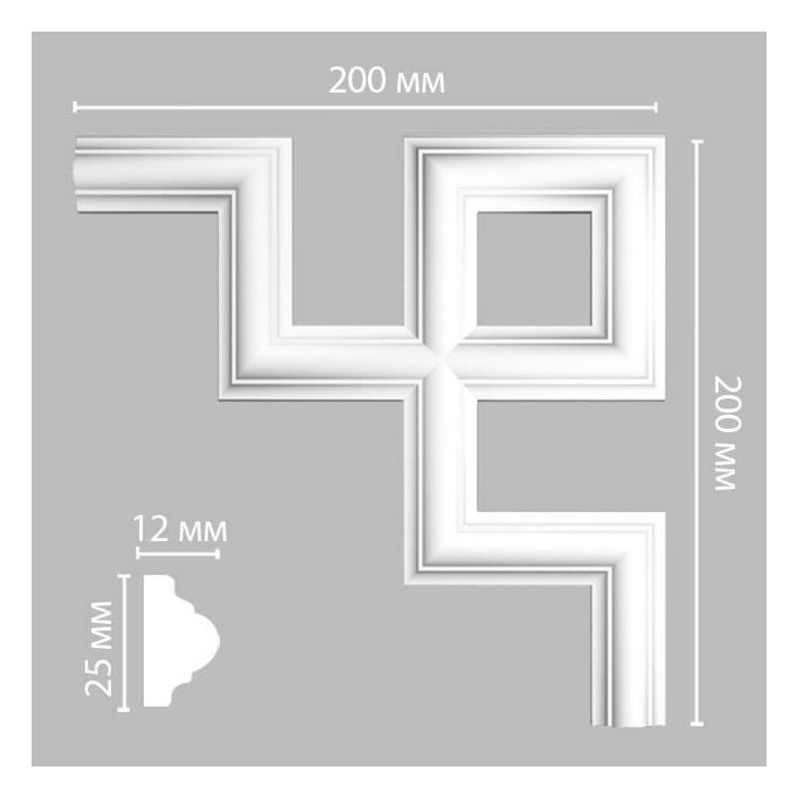 Угол к молдингу гладкому 97012-4 Decomaster