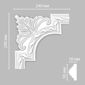 Угол к молдингу с орнаментом 98061-1 Decomaster