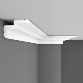 Карниз потолочный D390 Decomaster (подходит под натяжной потолок и LED ленту)