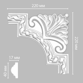 Угол к молдингу с орнаментом DP8050D Decomaster
