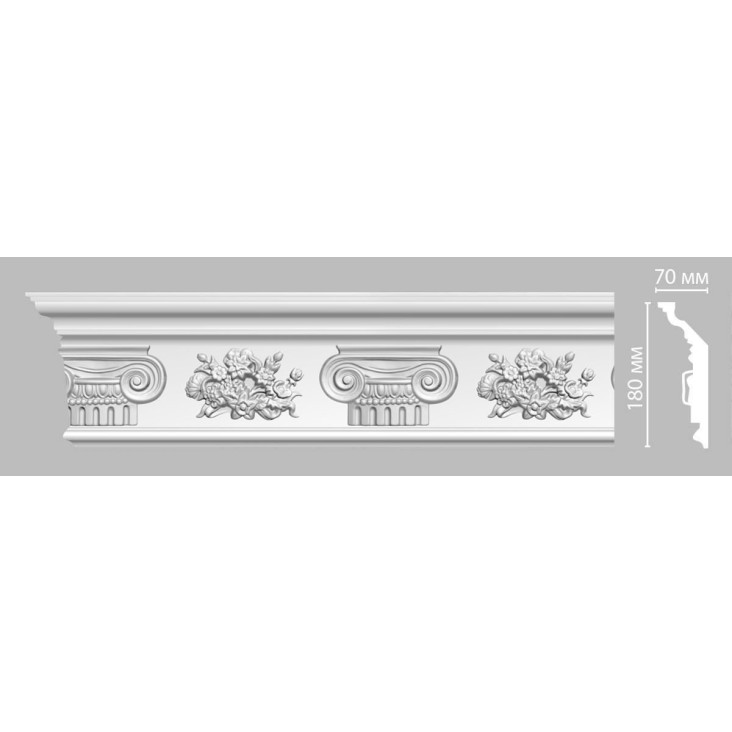 Карниз с орнаментом DT9830 (плинтус потолочный)