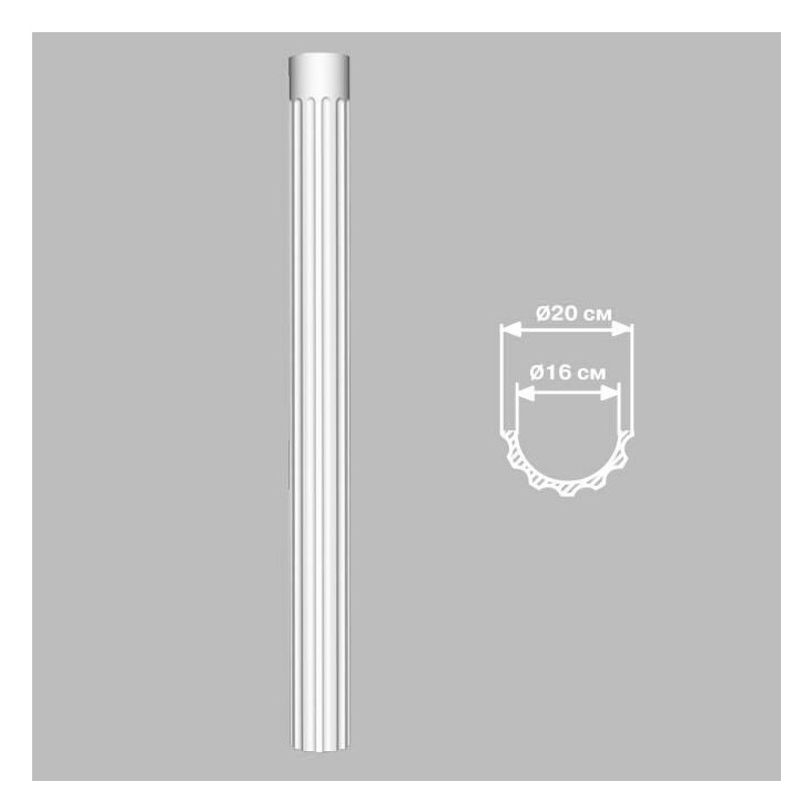DCK-01H-SET 1 Комплект: полуколонна DCK-01H, полукапитель DCK-11H, полуоснование DCK-21H
