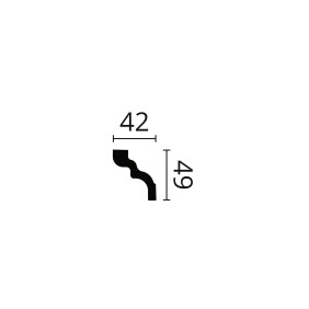 Карниз гладкий WT9 (плинтус потолочный) Wallstyl - 1