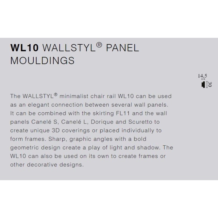 Молдинг гладкий WL10 Wallstyl Noel&Marquet