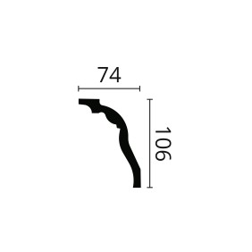 Карниз с орнаментом Z3 (плинтус потолочный) Arstyl - 1