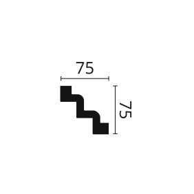 Карниз гладкий Z52 (плинтус потолочный) Arstyl - 1