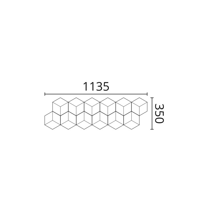 Декоративная 3D панель CUBE (Соты) Arstyl