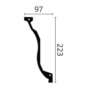 Карниз с орнаментом Z7 (плинтус потолочный) Arstyl - 1
