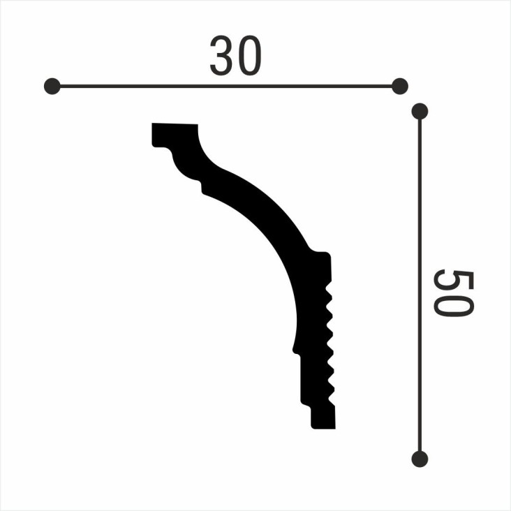 Плинтус потолочный Де-Багет П10 50/30
