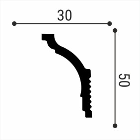 Плинтус потолочный Де-Багет П10 30/50 (ИУ) - 1